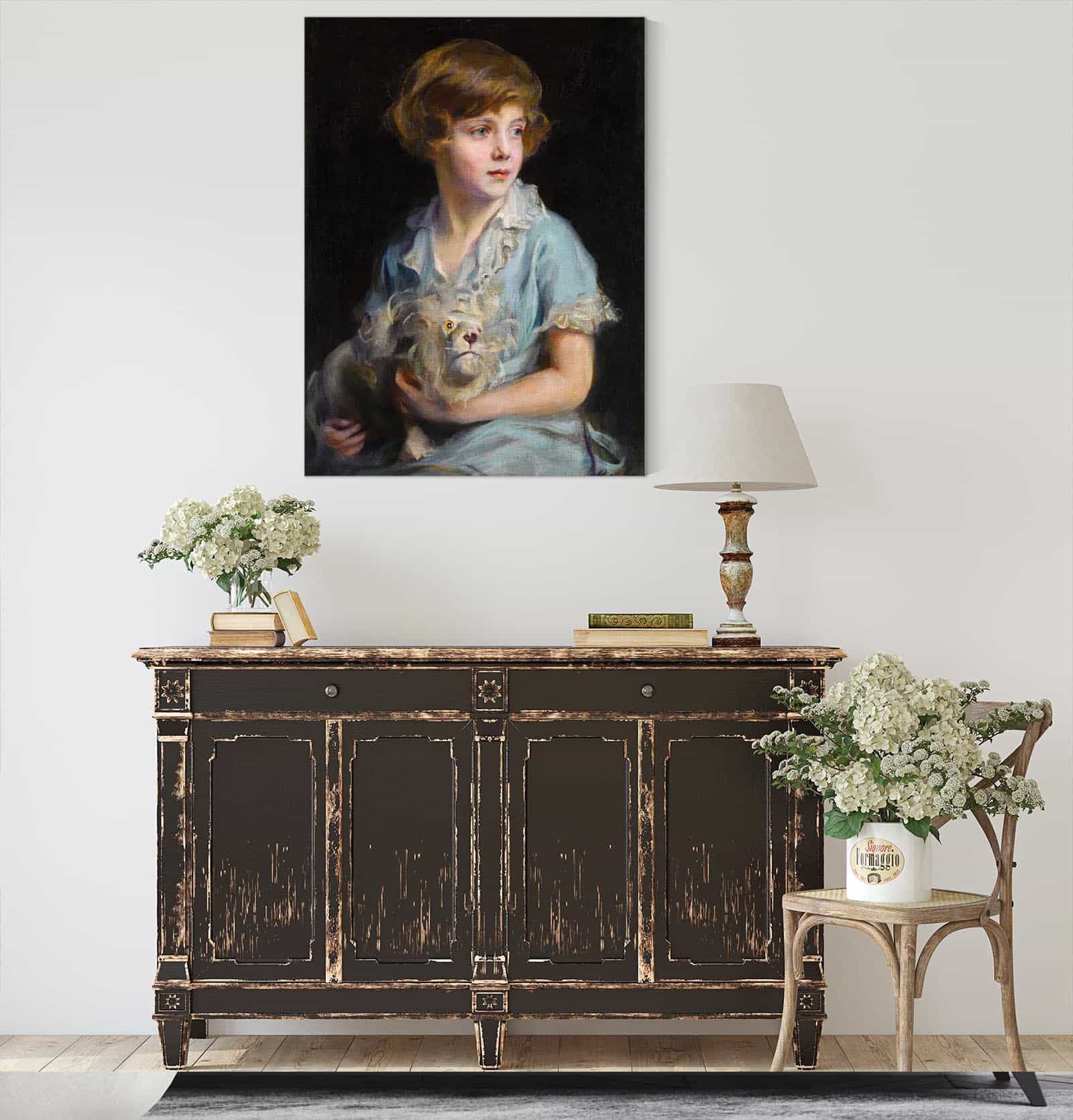Portrait Of A Child With A Steiff Lion by Philip Alexius De Laszlo
