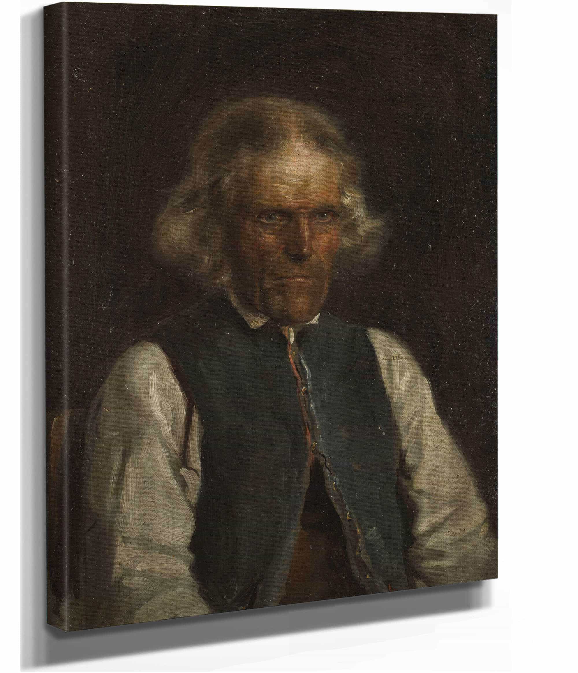 Portrait Of A Farmer From Voss by Adolph Tidemand