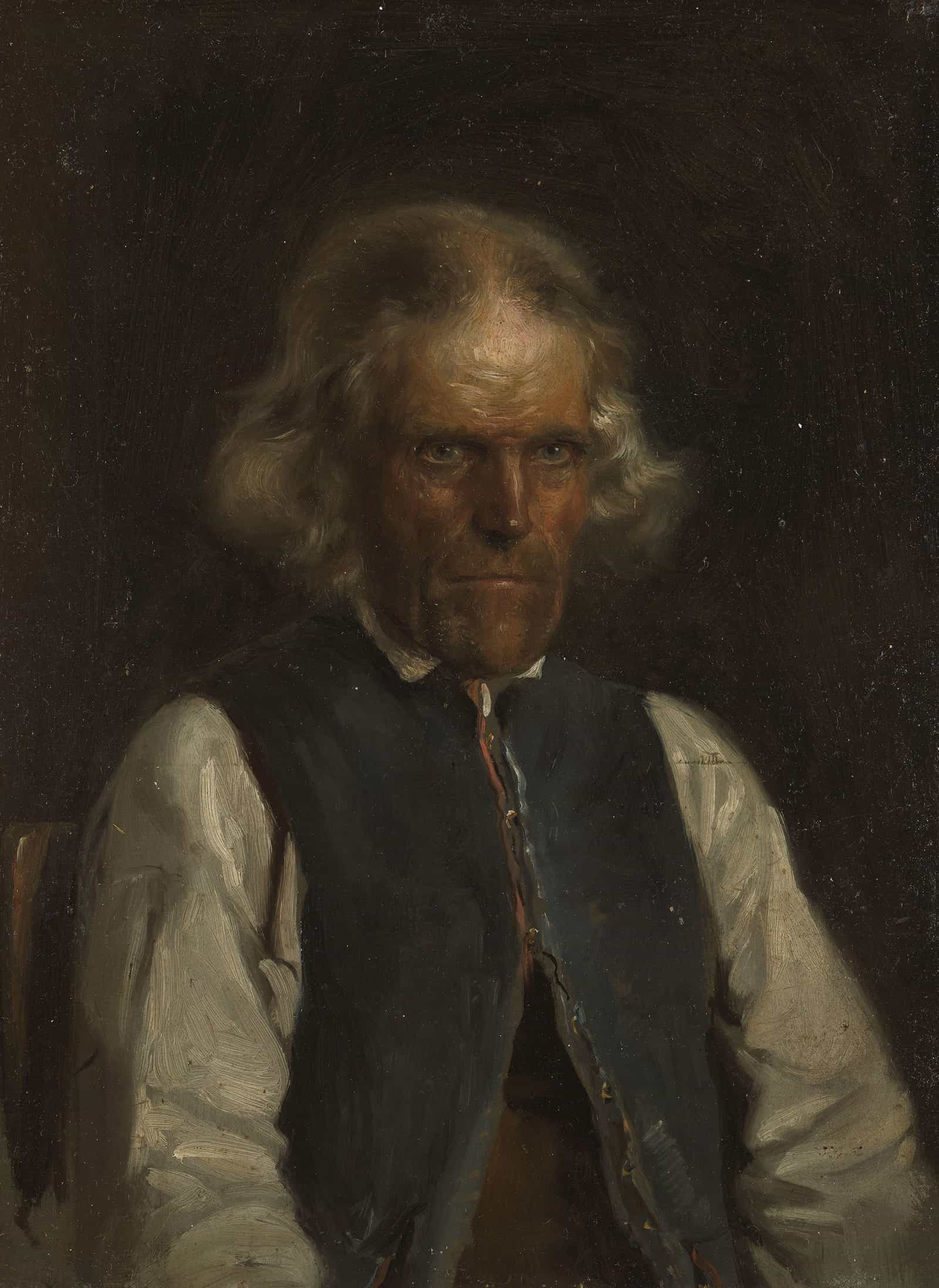 Portrait Of A Farmer From Voss by Adolph Tidemand