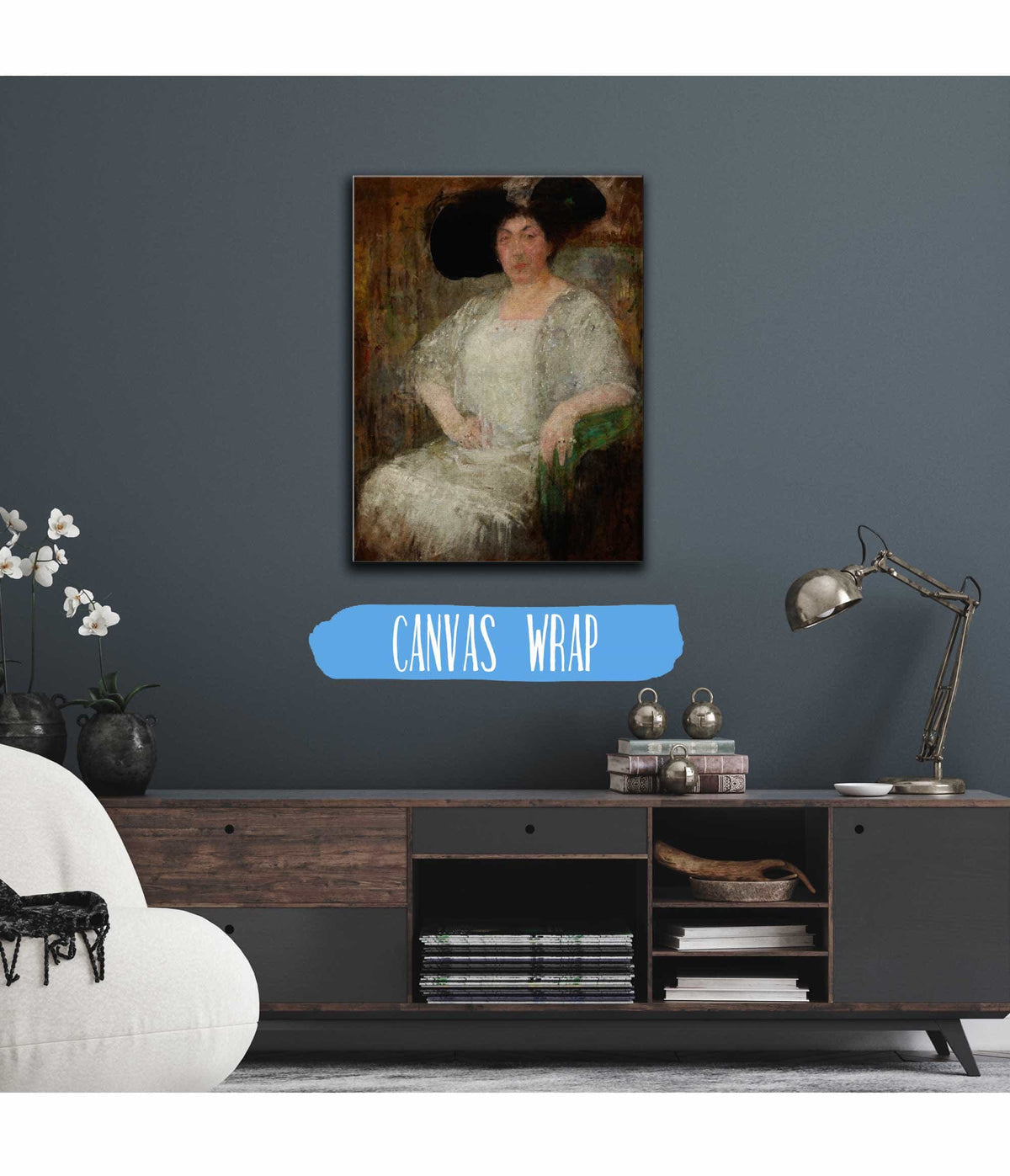Portrait Of A French Lady Writer Gabrielle Reval by Olga Boznanska