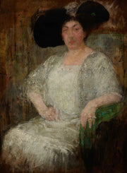 Portrait Of A French Lady Writer Gabrielle Reval by Olga Boznanska