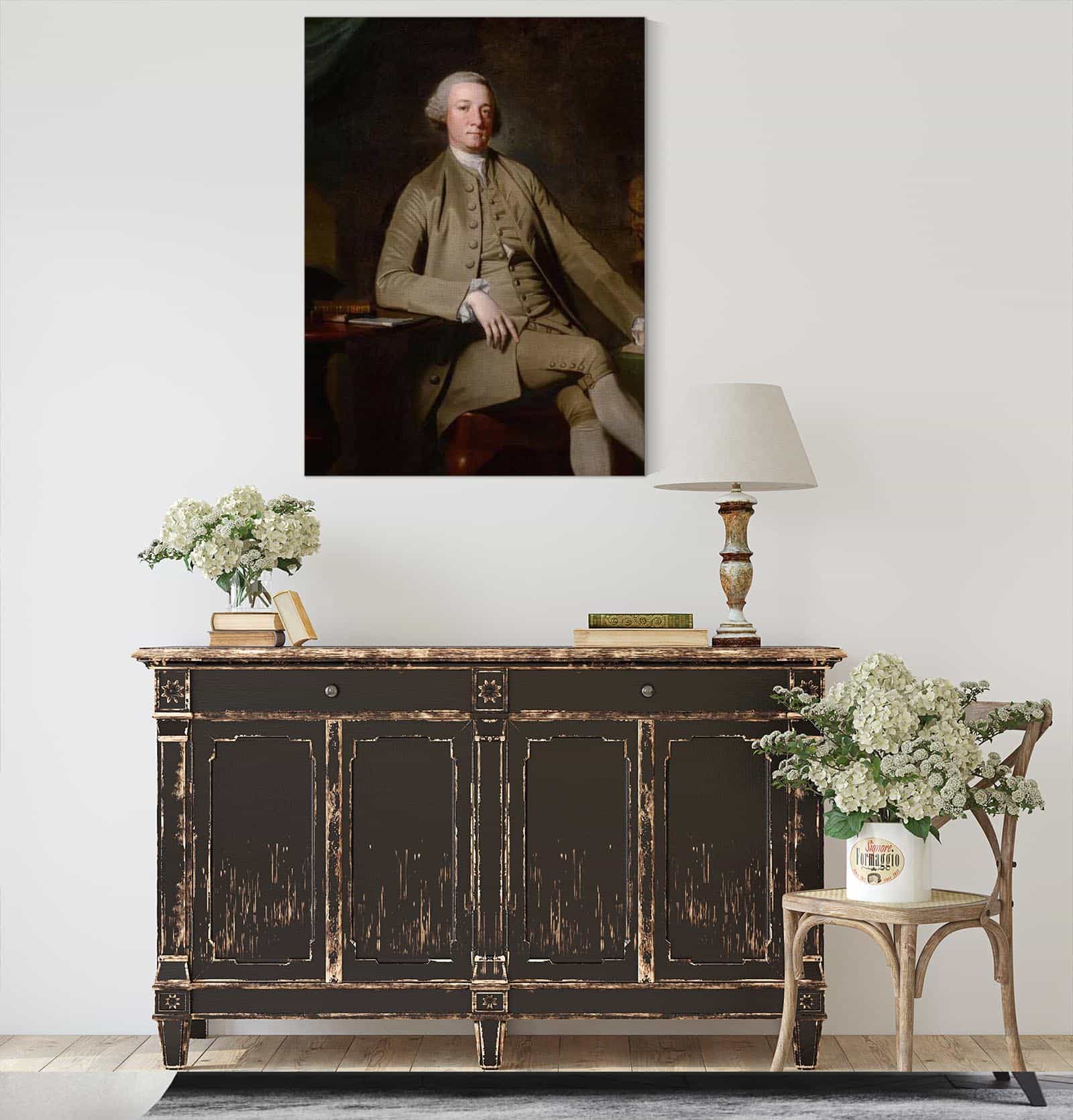 Portrait Of A Gentleman Seated Probably William Suddel Of Lancaster by George Romney