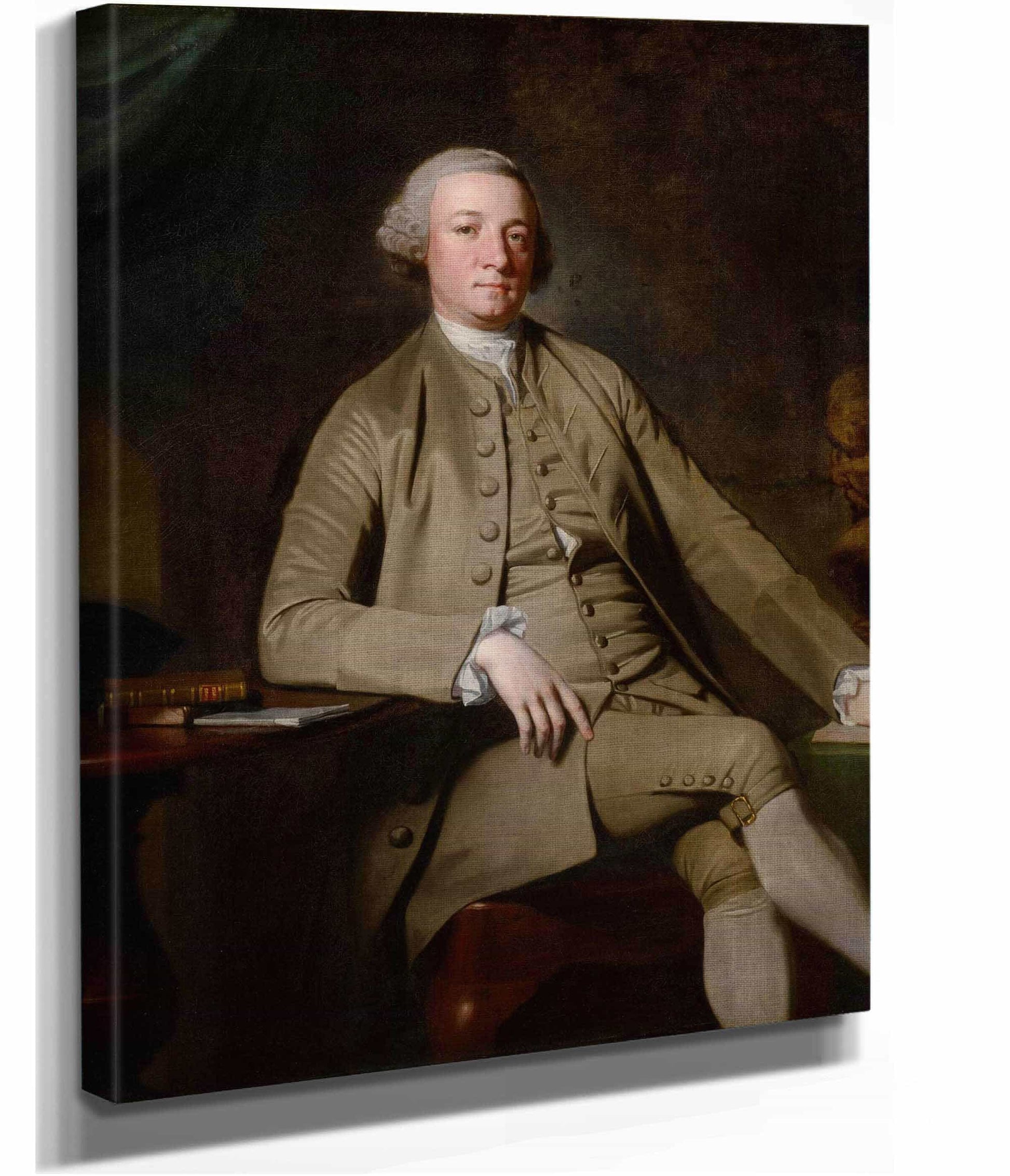 Portrait Of A Gentleman Seated Probably William Suddel Of Lancaster by George Romney