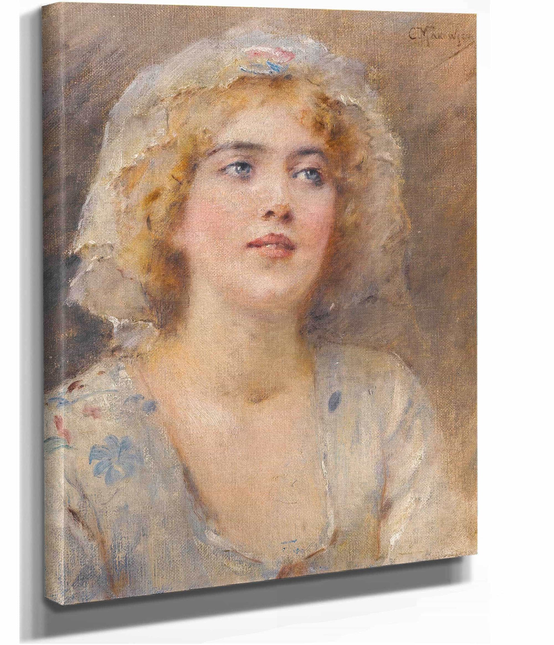 Portrait Of A Girl by Konstantin Egorovich Makovsky