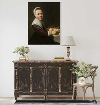 Portrait Of A Girl With Peaches by Aelbert Cuyp