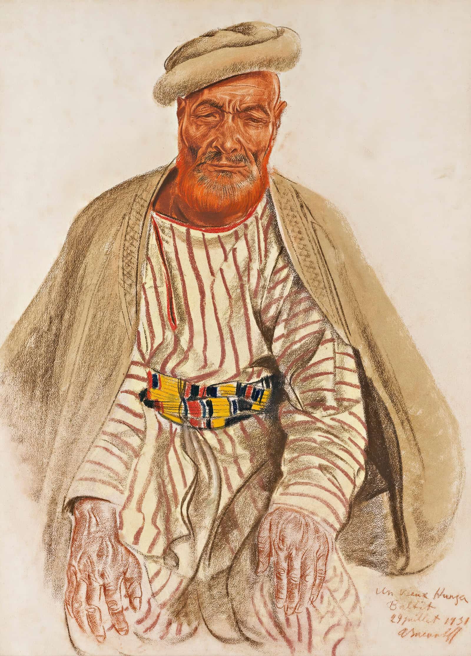 Portrait Of A Hunza Tribesman by Alexander Evgenievich Yakovlev
