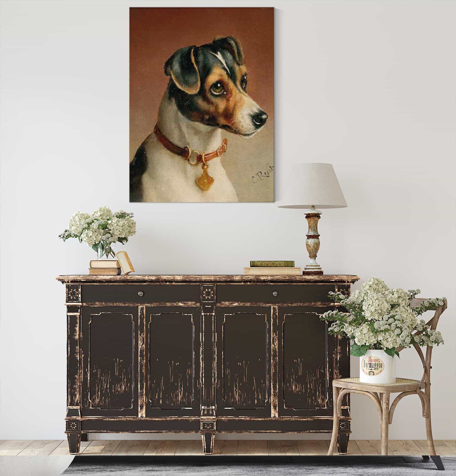 Portrait Of A Jack Russel Terrier by Carl Reichert