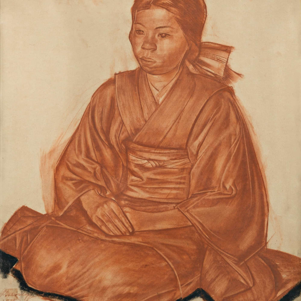 Portrait Of A Japanese Girl by Alexander Evgenievich Yakovlev