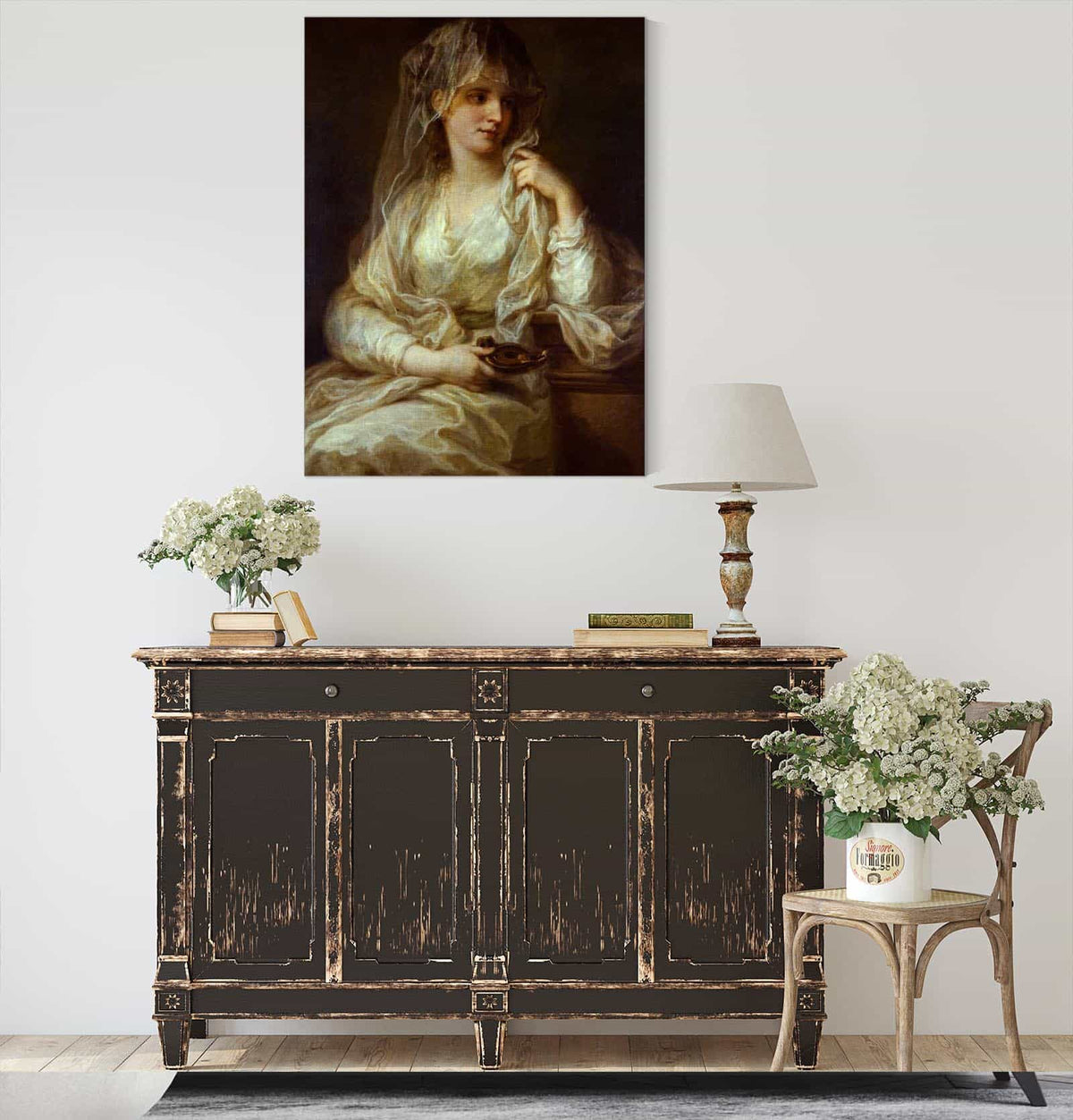 Portrait Of A Lady As A Vestal Virgin by Angelica Kauffmann