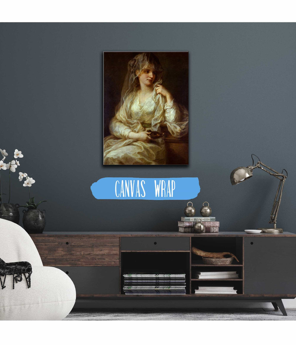 Portrait Of A Lady As A Vestal Virgin by Angelica Kauffmann