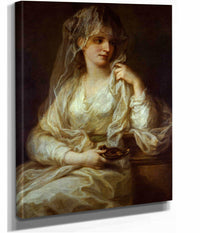 Portrait Of A Lady As A Vestal Virgin by Angelica Kauffmann