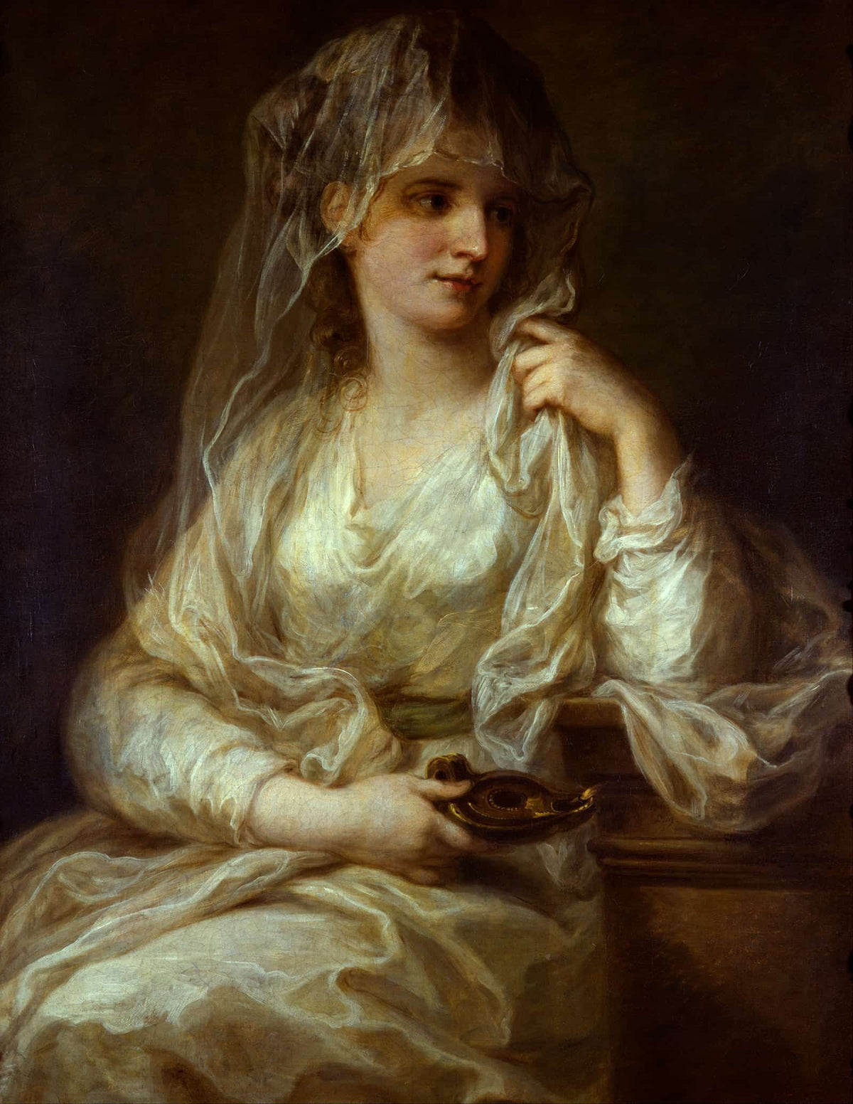 Portrait Of A Lady As A Vestal Virgin by Angelica Kauffmann