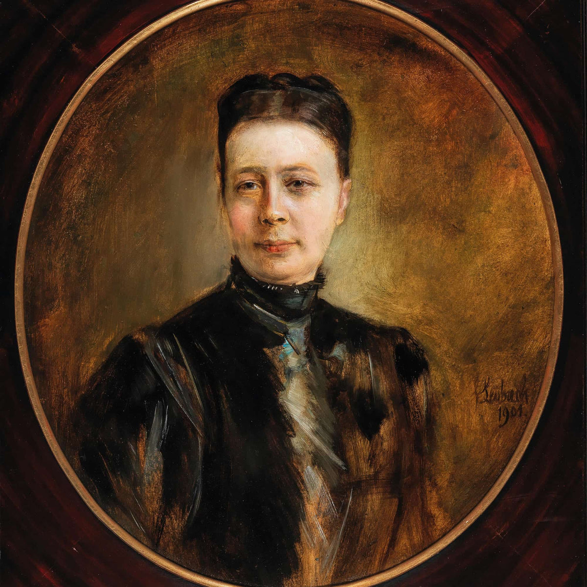 Portrait Of A Lady by Franz Von Lenbach