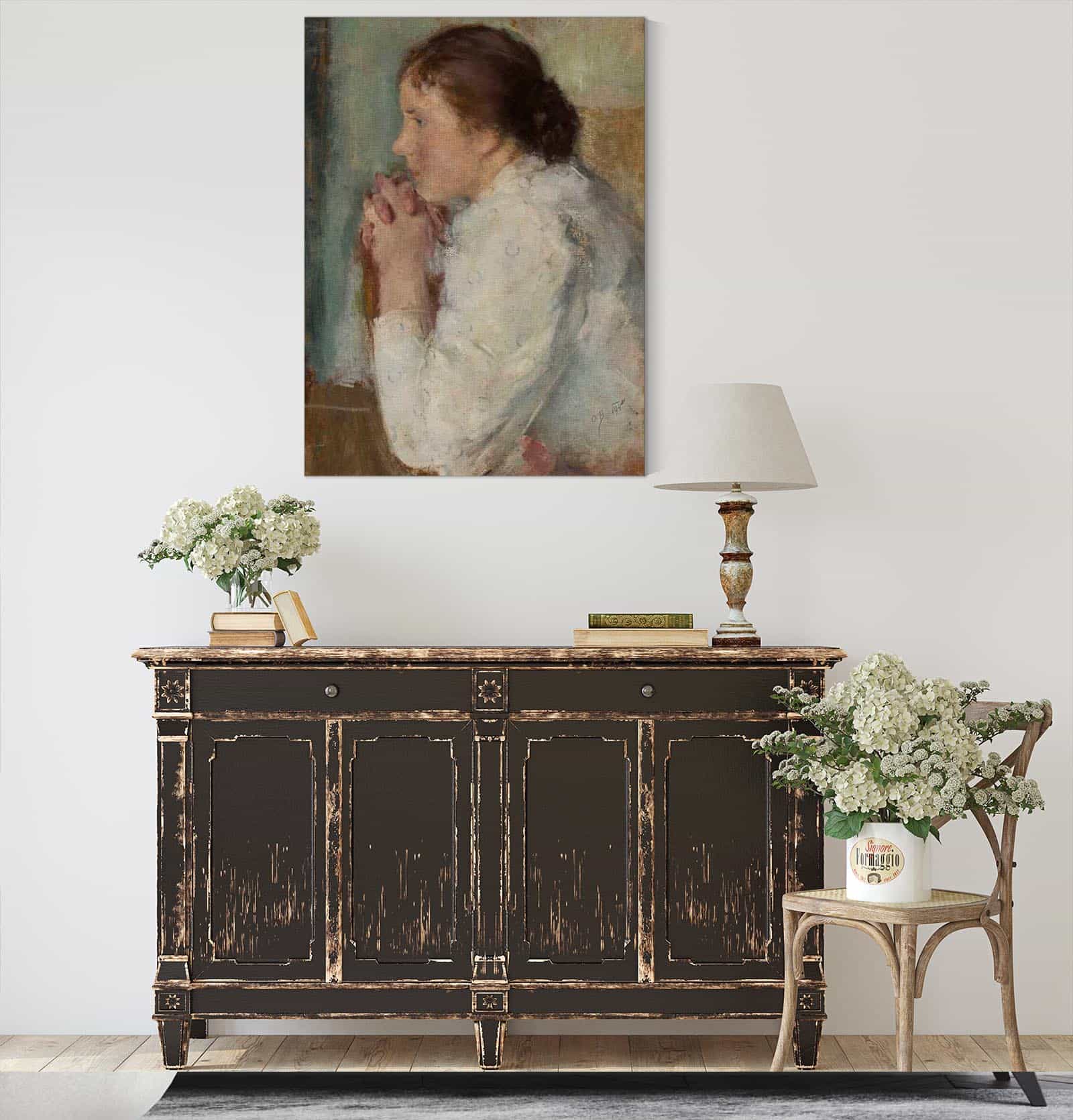 Portrait Of A Lady In Profile by Olga Boznanska