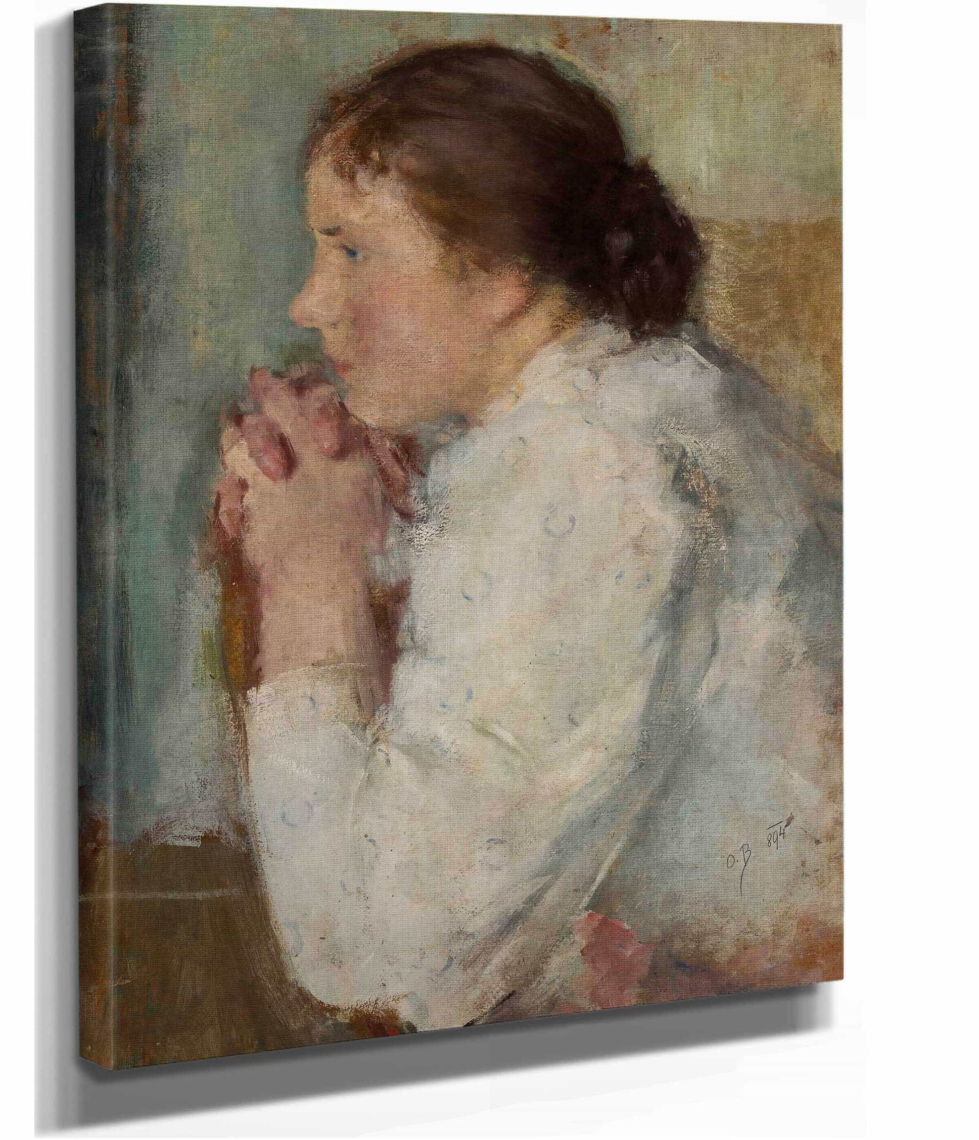 Portrait Of A Lady In Profile by Olga Boznanska
