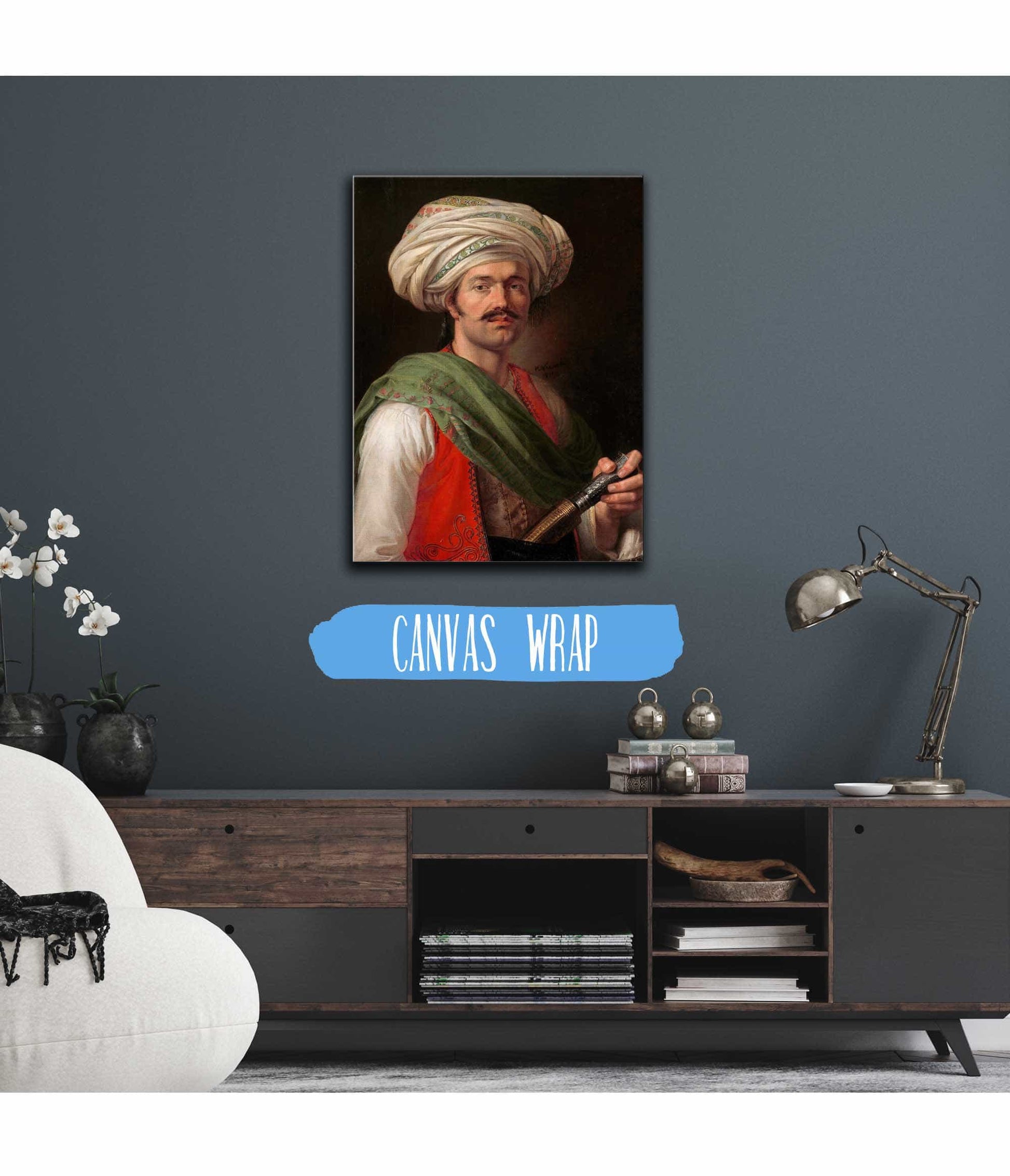Portrait Of A Mameluke Said To Be Roustam Raza by Horace Vernet