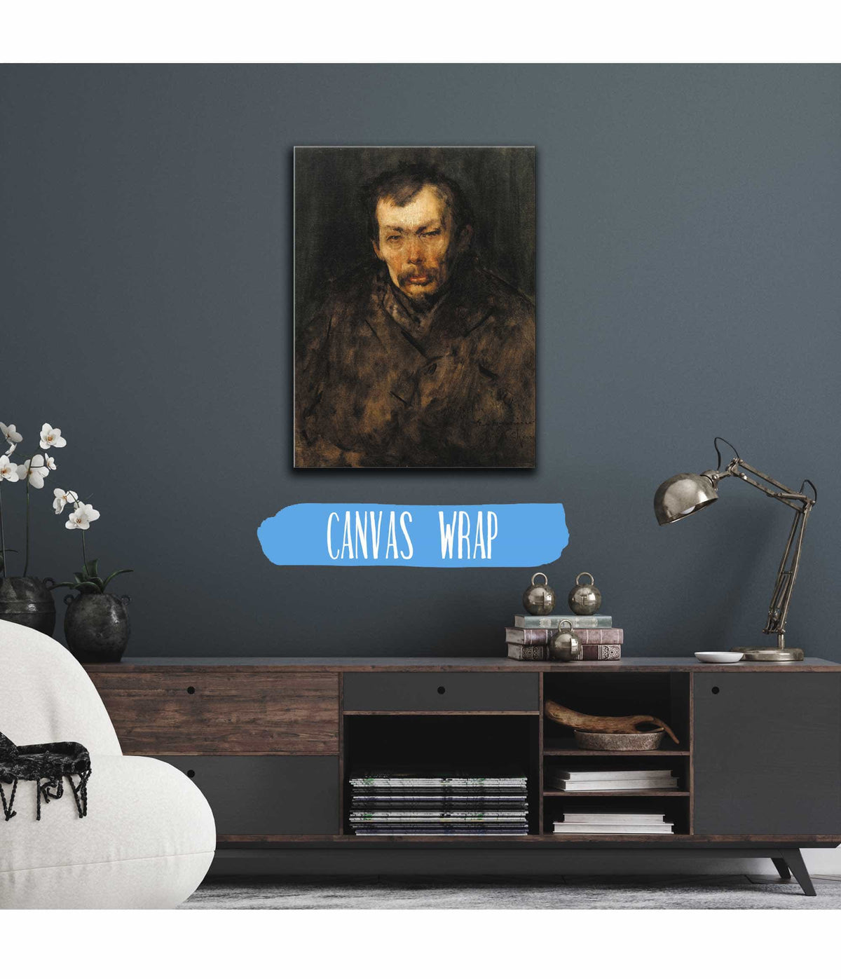 Portrait Of A Man Between And by William Merritt Chase