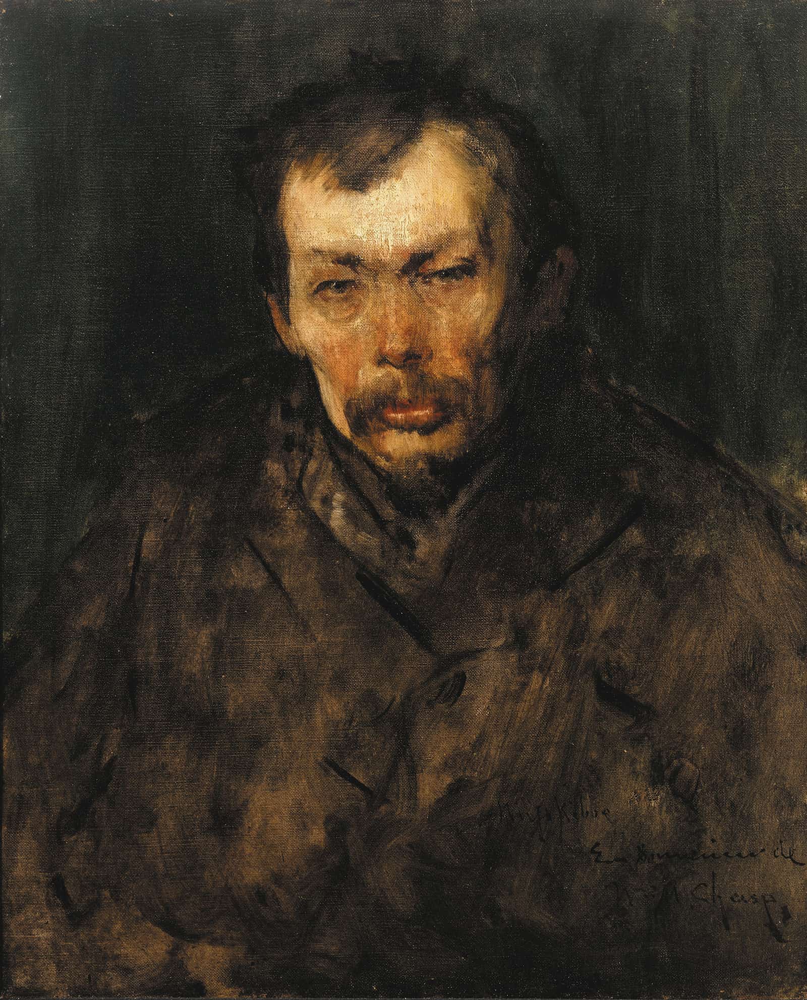 Portrait Of A Man Between And by William Merritt Chase