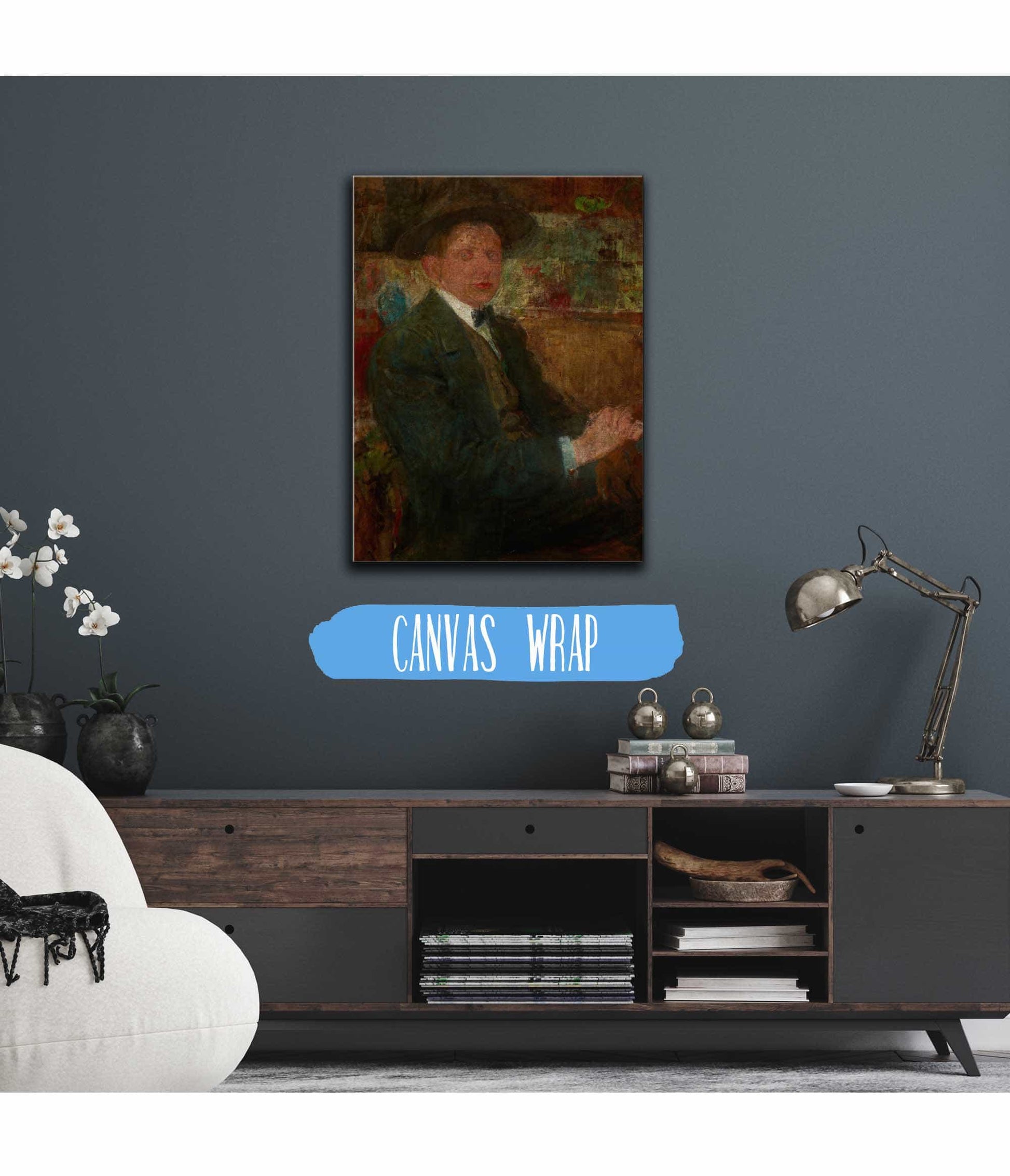 Portrait Of A Man In A Hat by Olga Boznanska