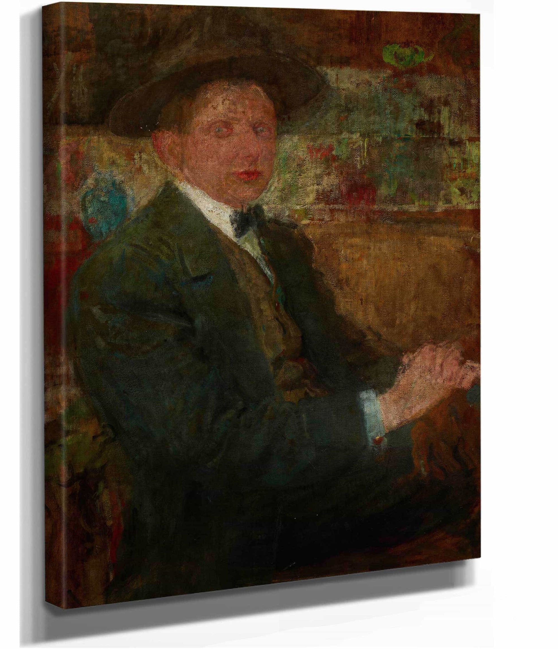 Portrait Of A Man In A Hat by Olga Boznanska