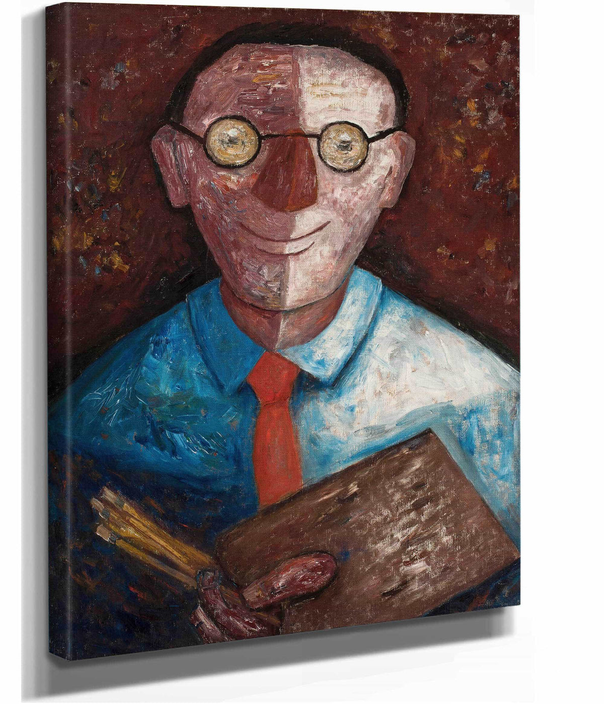Portrait Of A Man With A Palette Jacques Gotkowski by Tadeusz Makowski