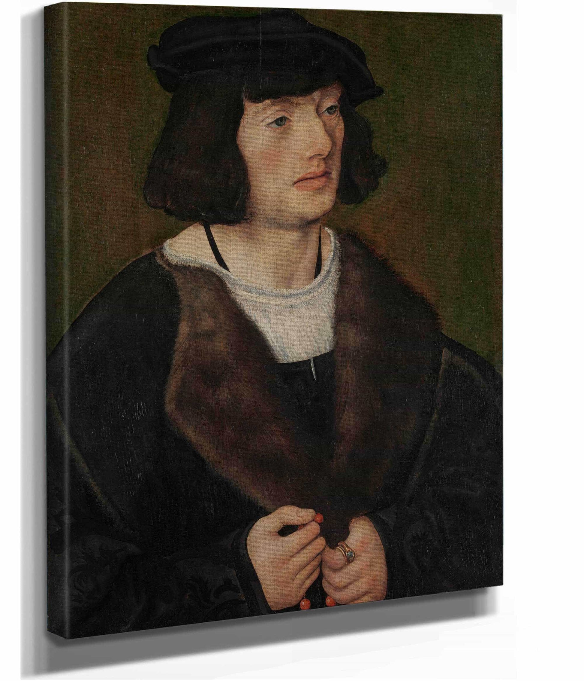 Portrait Of A Man With A Rosary by Lucas Cranach The Elder