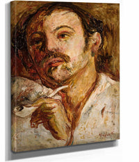 Portrait Of A Man With A Smoking Pipe by Tadeusz Makowski