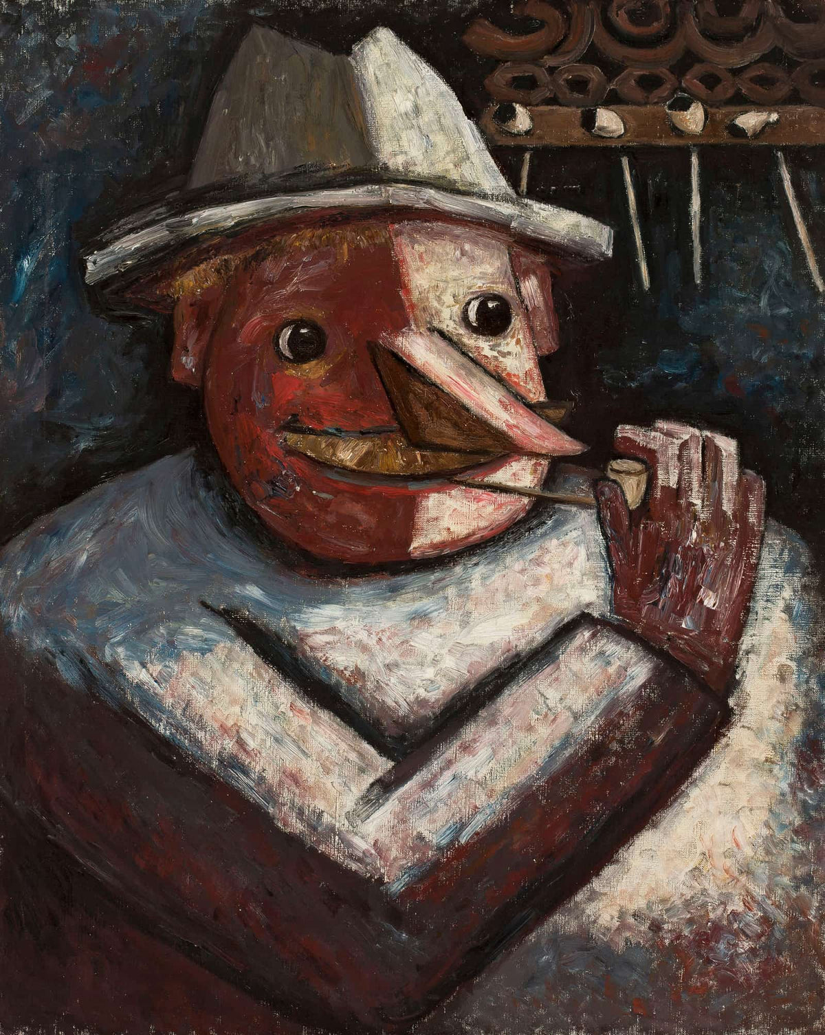 Portrait Of A Man With Pipes by Tadeusz Makowski