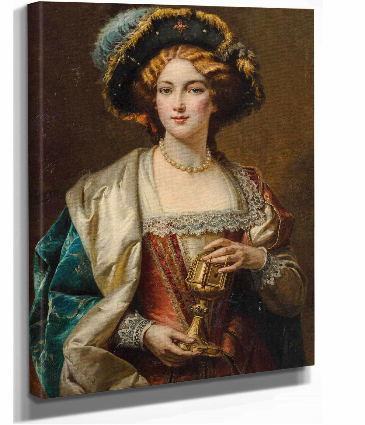 Portrait Of A Noblewoman by Cesare Auguste Detti