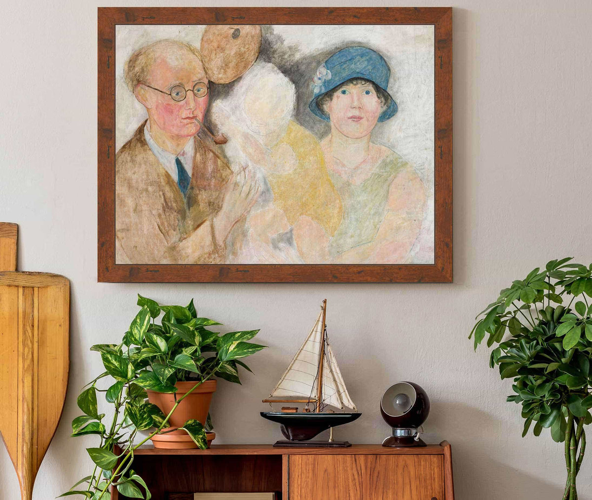 Portrait Of A Painter And His Family M Gromaire by Tadeusz Makowski