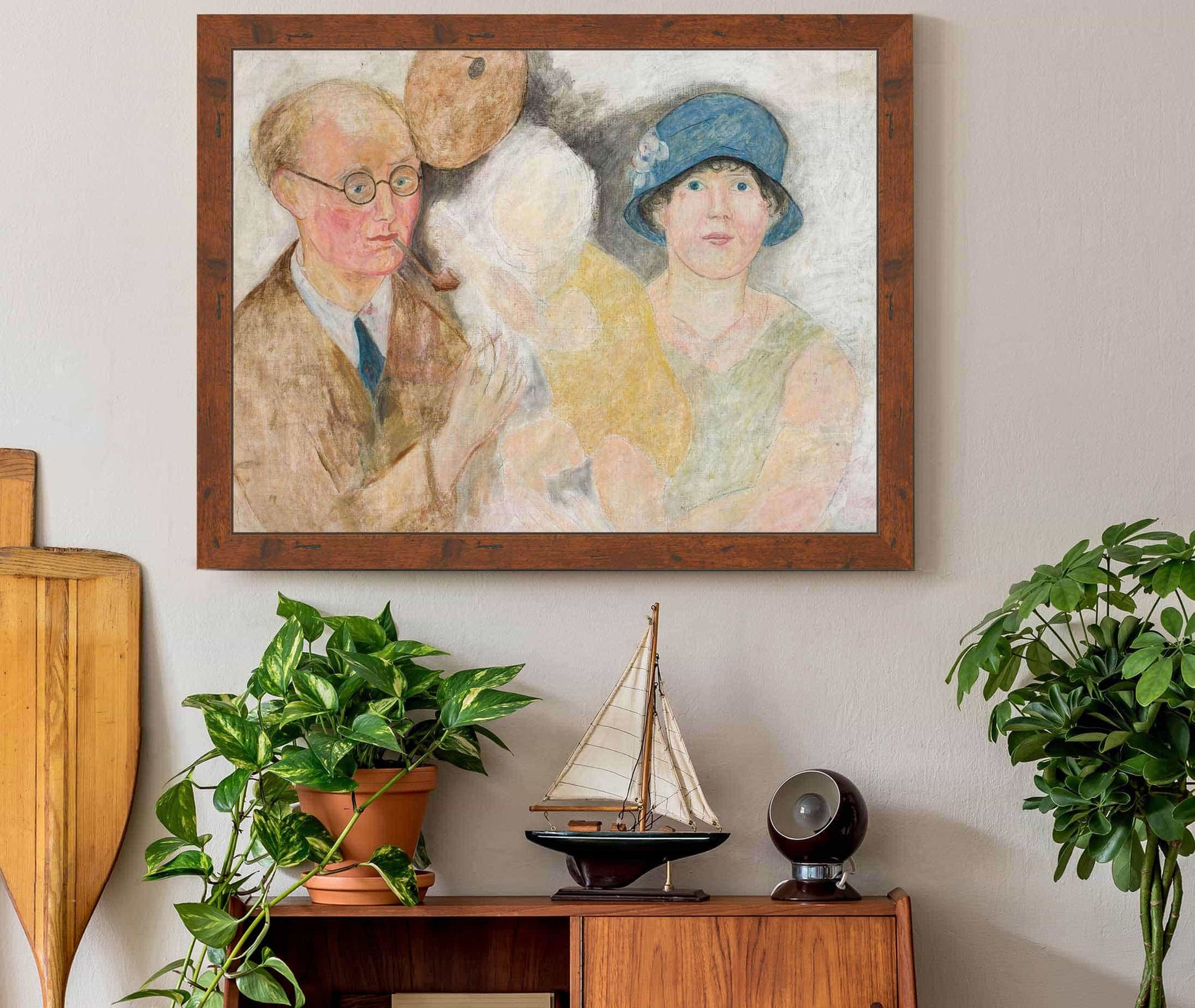Portrait Of A Painter And His Family M Gromaire by Tadeusz Makowski