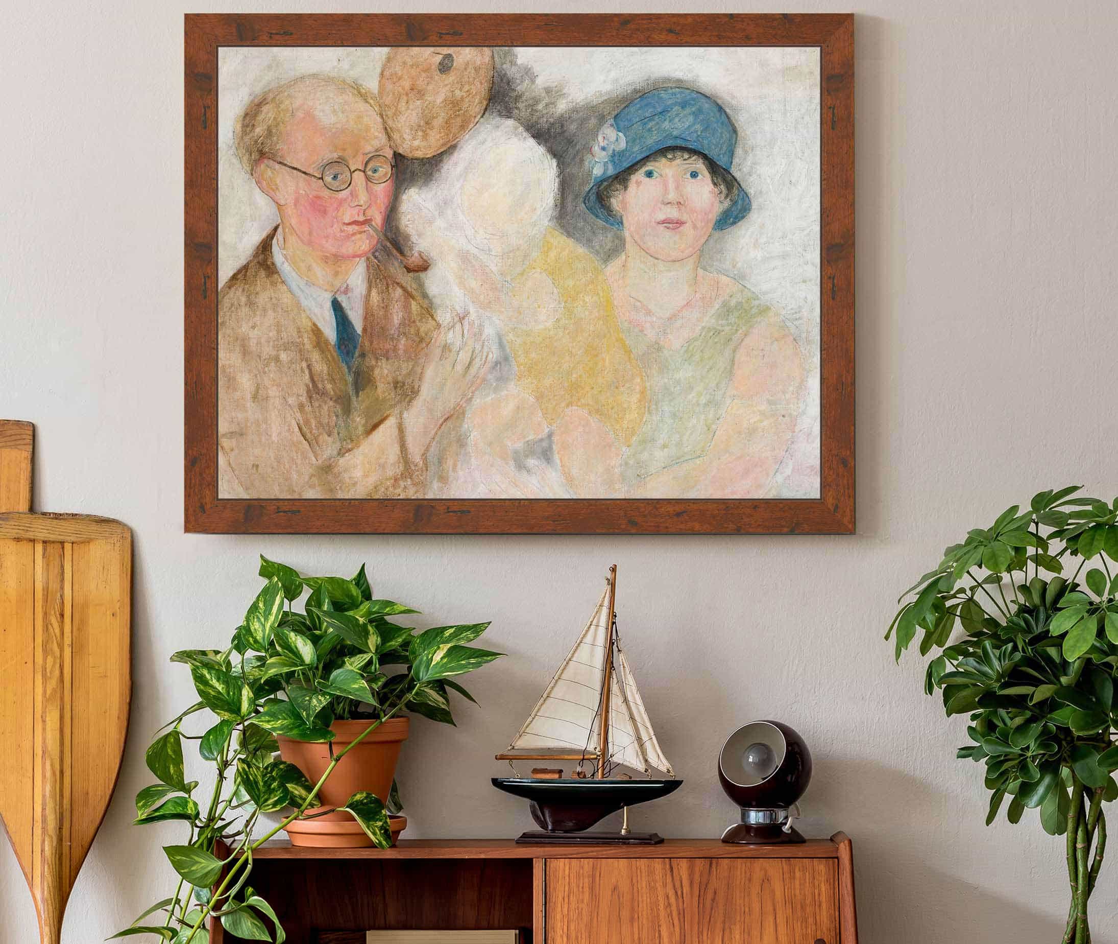 Portrait Of A Painter And His Family M Gromaire by Tadeusz Makowski