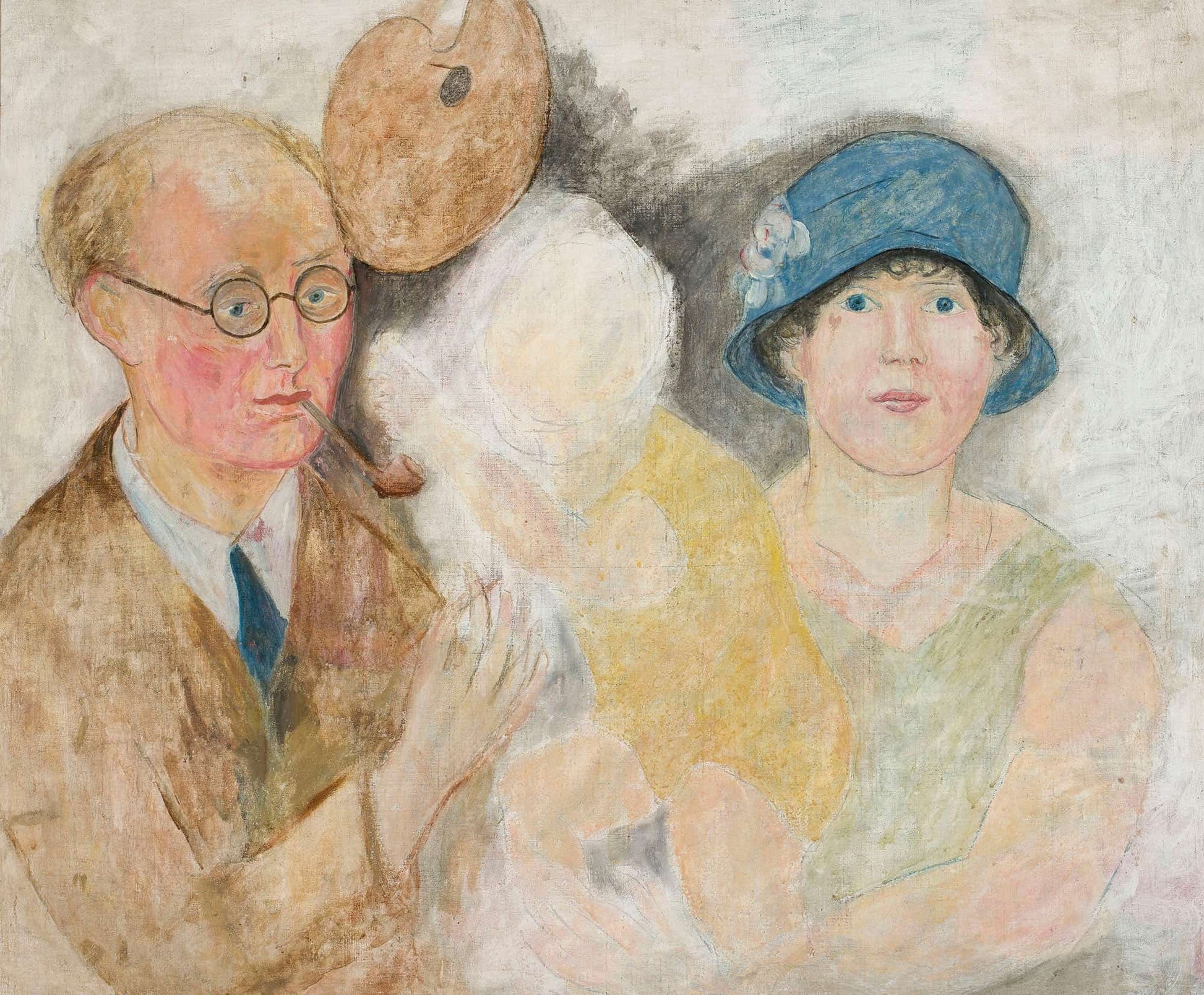 Portrait Of A Painter And His Family M Gromaire by Tadeusz Makowski