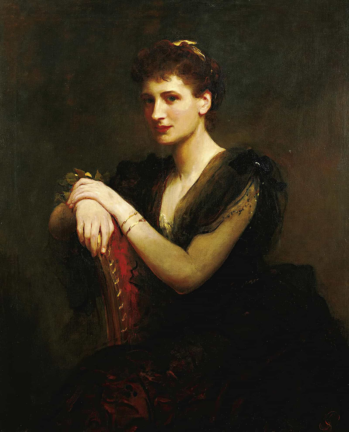 Portrait Of A Seated Lady by James Sant