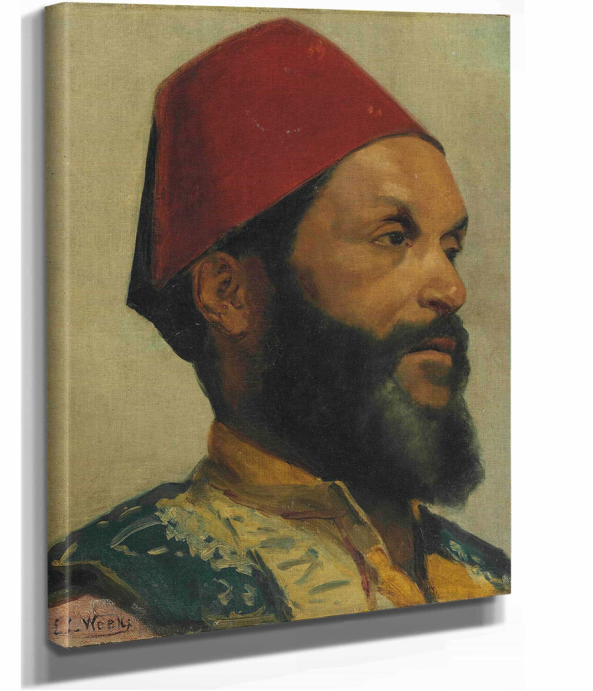 Portrait Of A Turkish Man by Edwin Lord Weeks