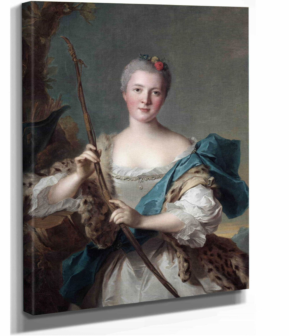 Portrait Of A Woman As Diana by Jean Marc Nattier