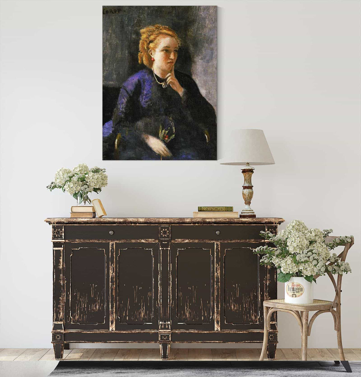 Portrait Of A Woman by Jean Baptiste Camille Corot