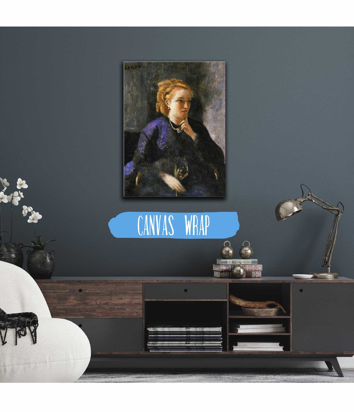 Portrait Of A Woman by Jean Baptiste Camille Corot