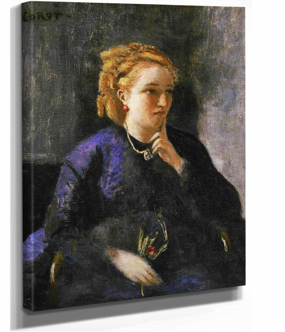 Portrait Of A Woman by Jean Baptiste Camille Corot