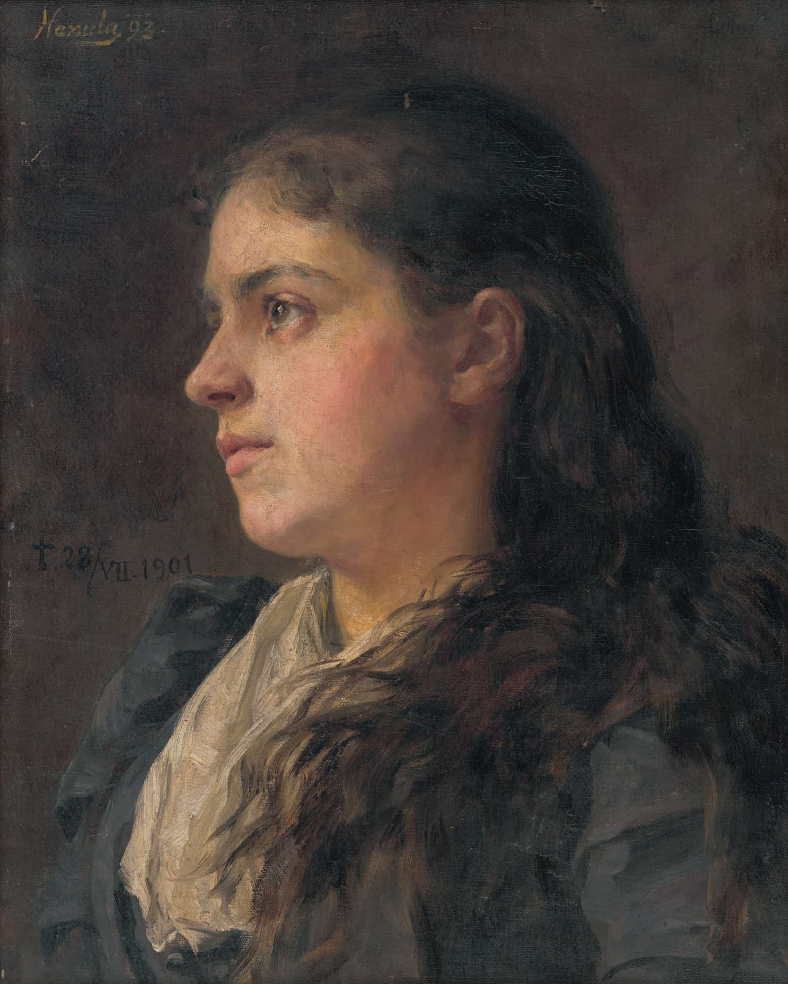 Portrait Of A Woman  by Jozef Hanula