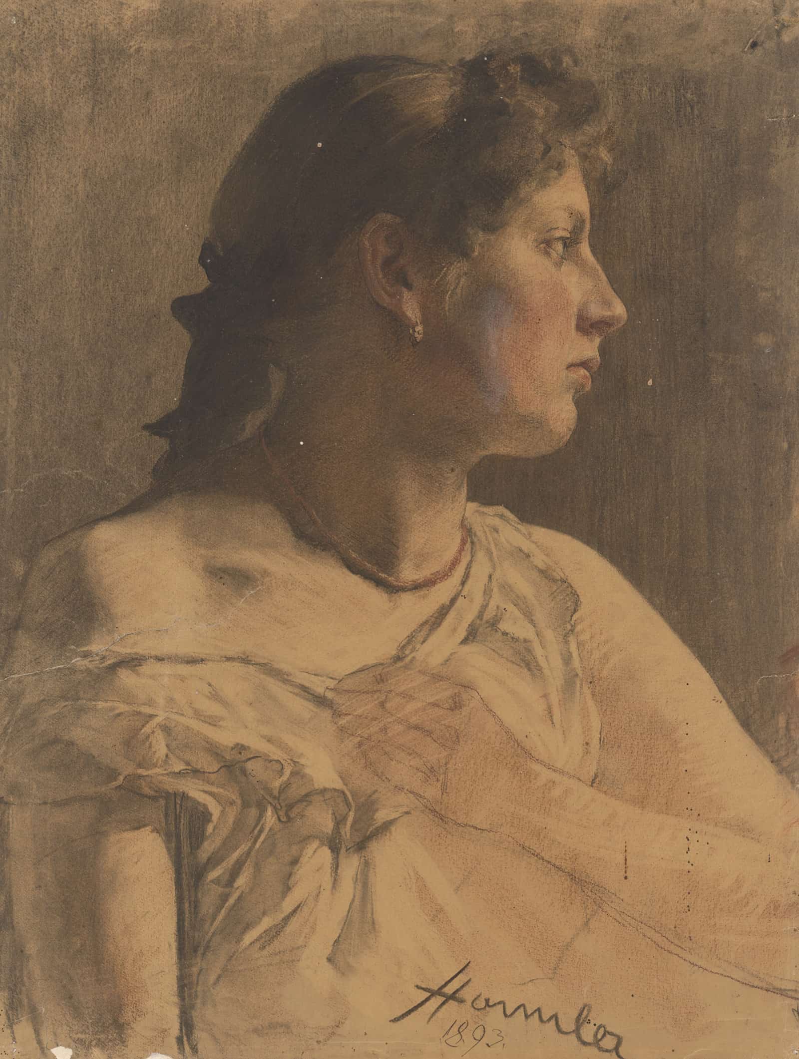 Portrait Of A Woman  by Jozef Hanula