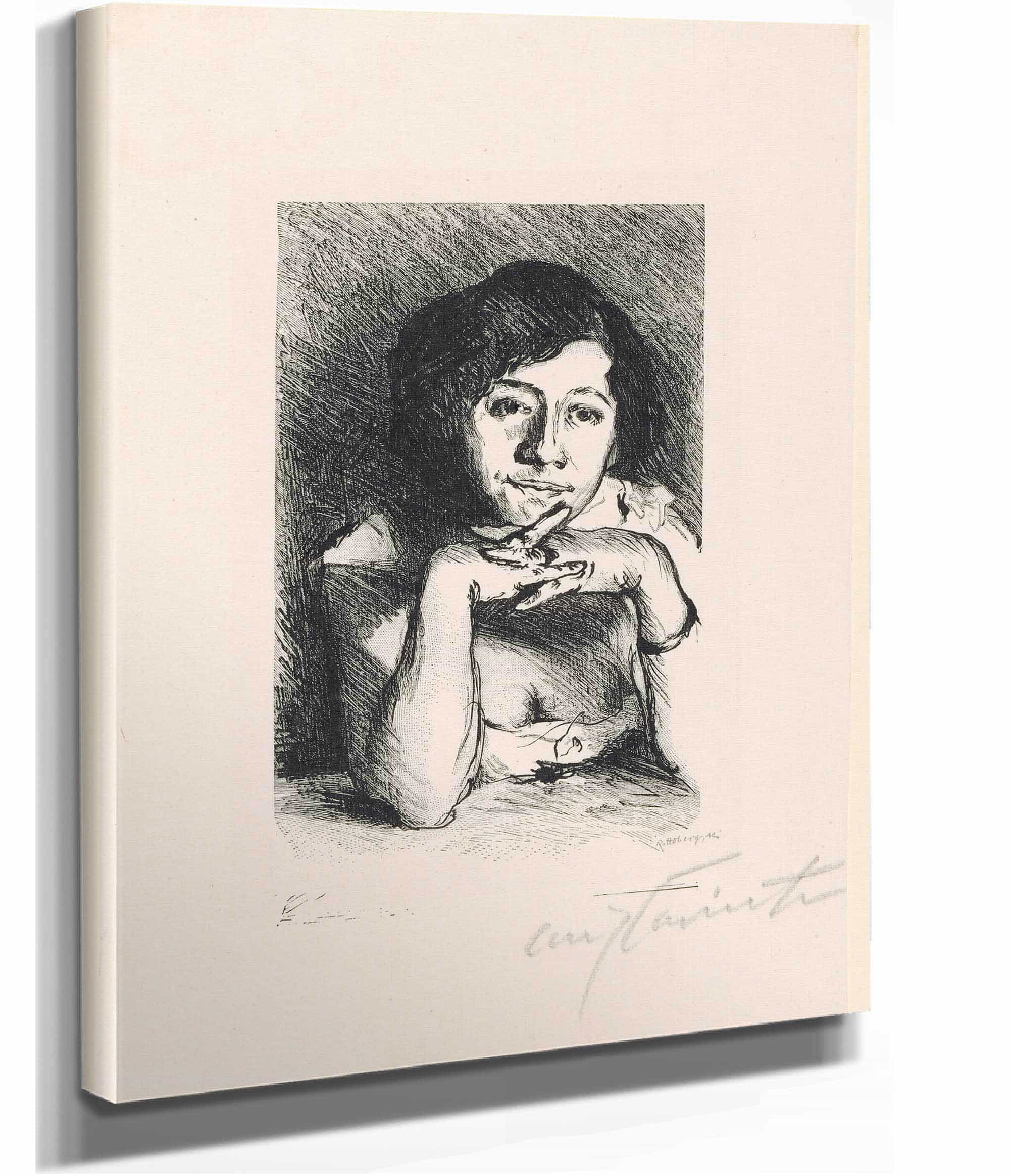 Portrait Of A Woman by Lovis Corinth