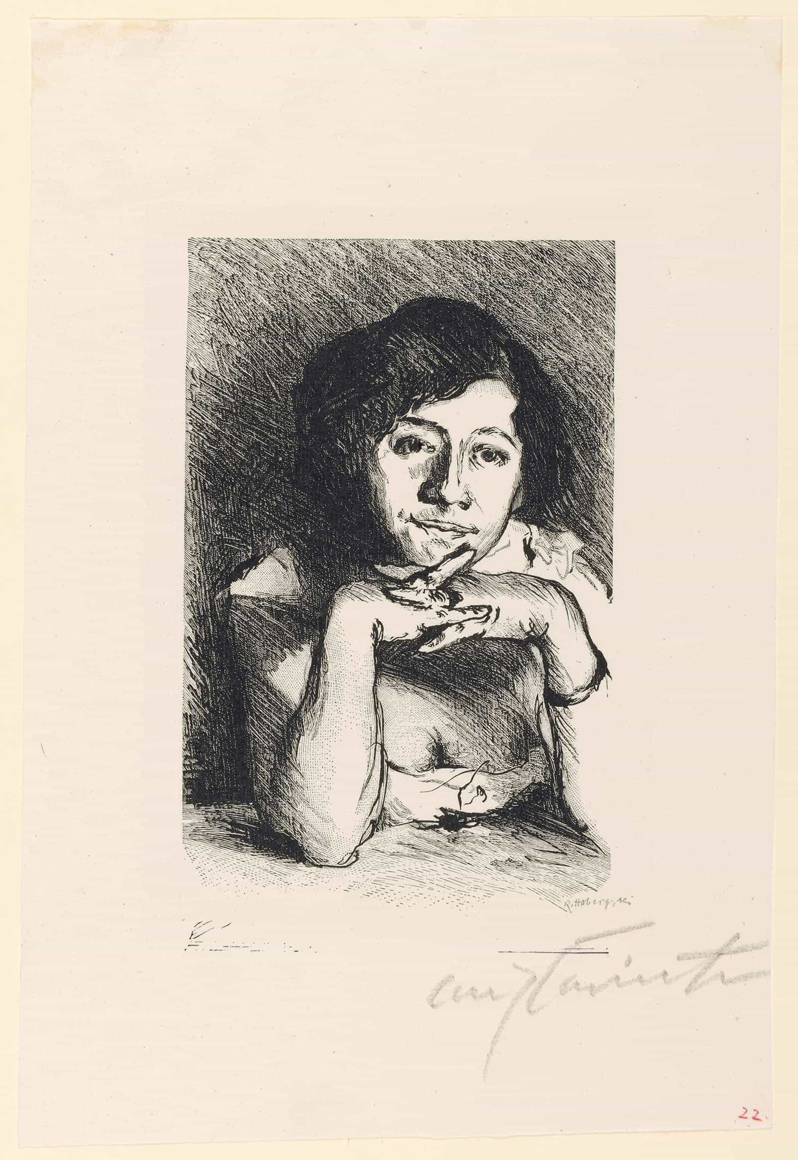 Portrait Of A Woman by Lovis Corinth