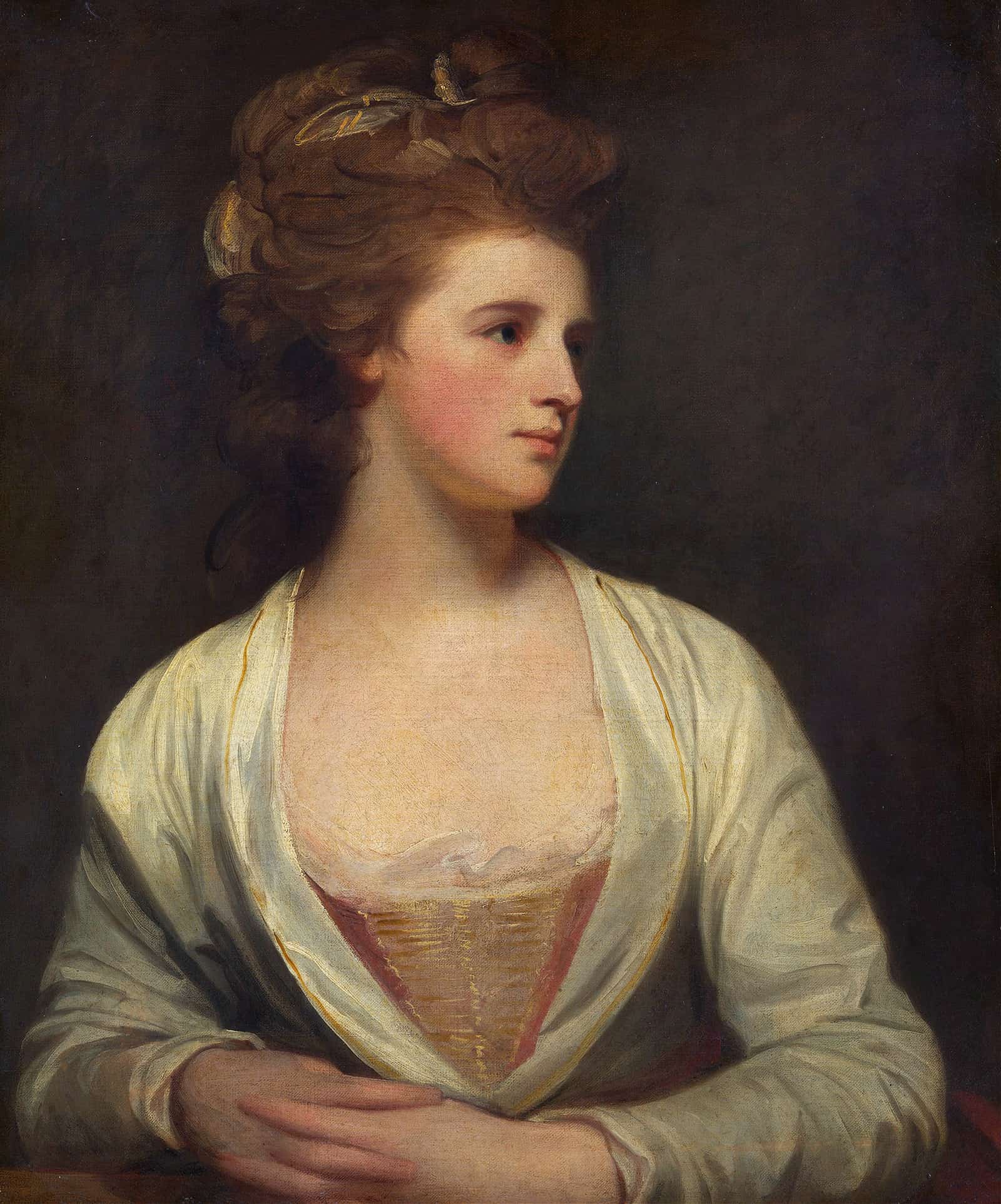 Portrait Of A Woman Said To Be Emily Bertie Pott by George Romney