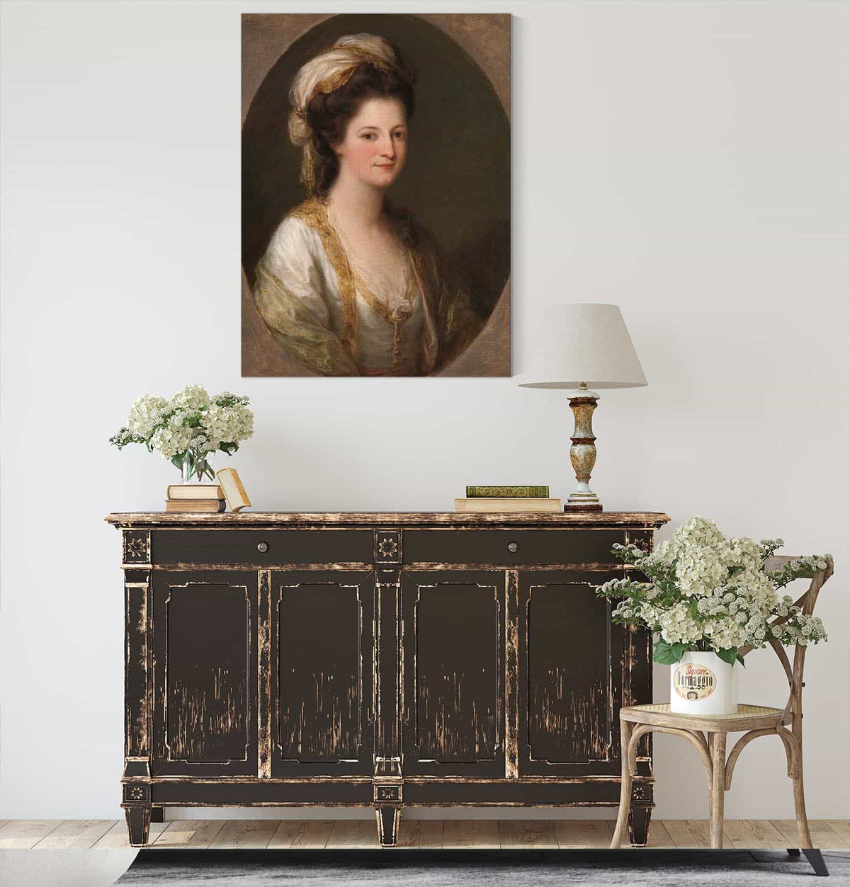 Portrait Of A Woman Traditionally Identified As Lady Hervey by Angelica Kauffmann