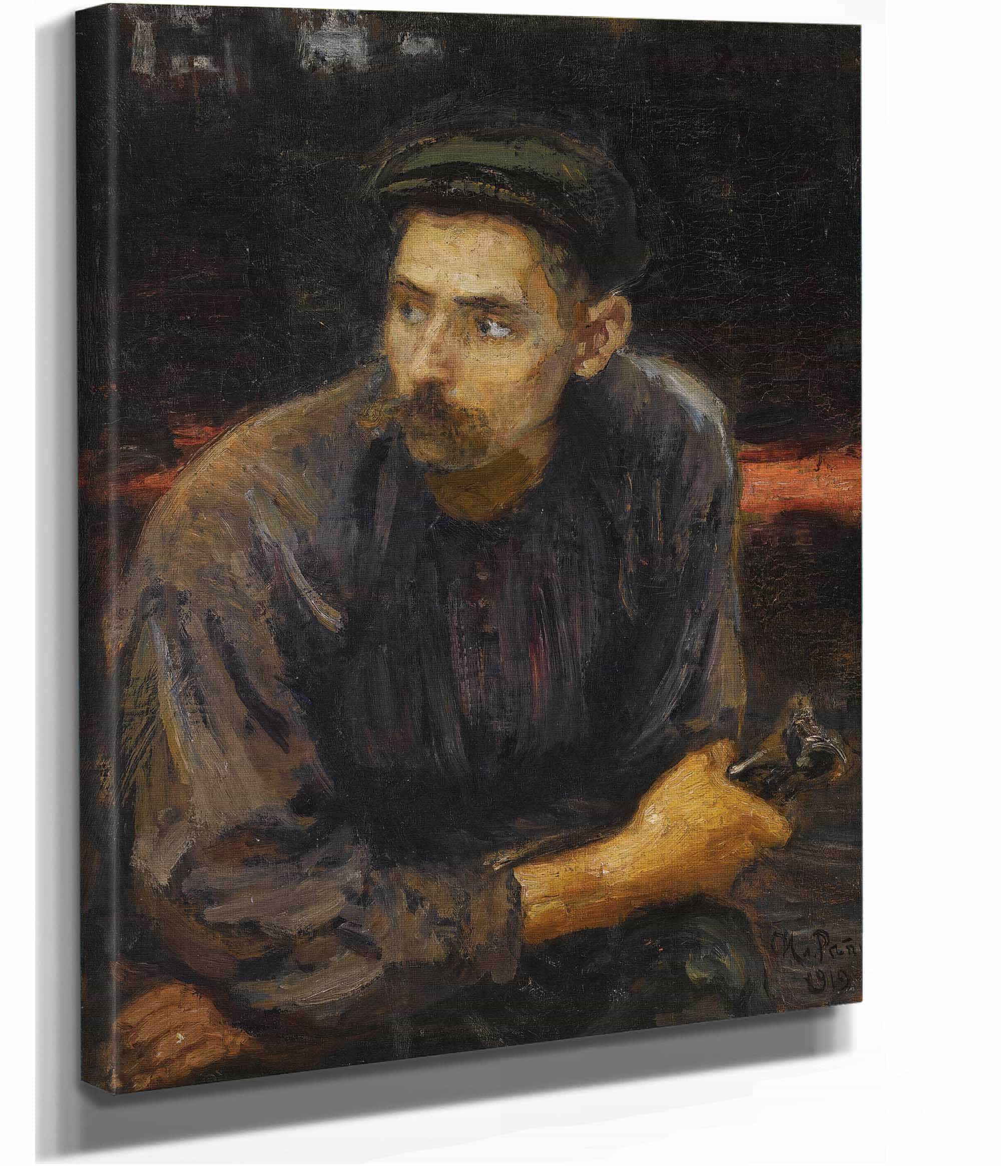 Portrait Of A Worker by Ilya Efimovich Repin