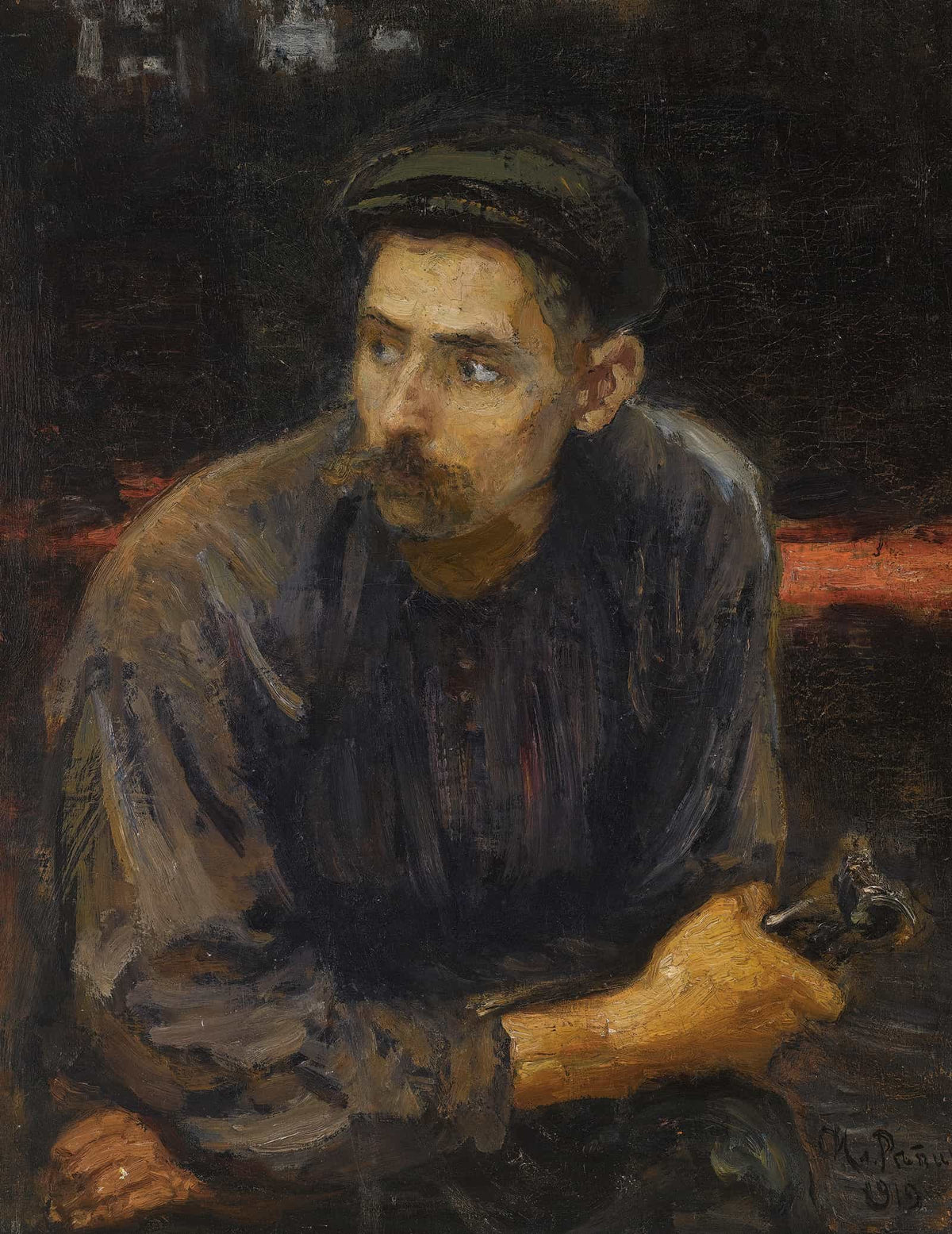 Portrait Of A Worker by Ilya Efimovich Repin