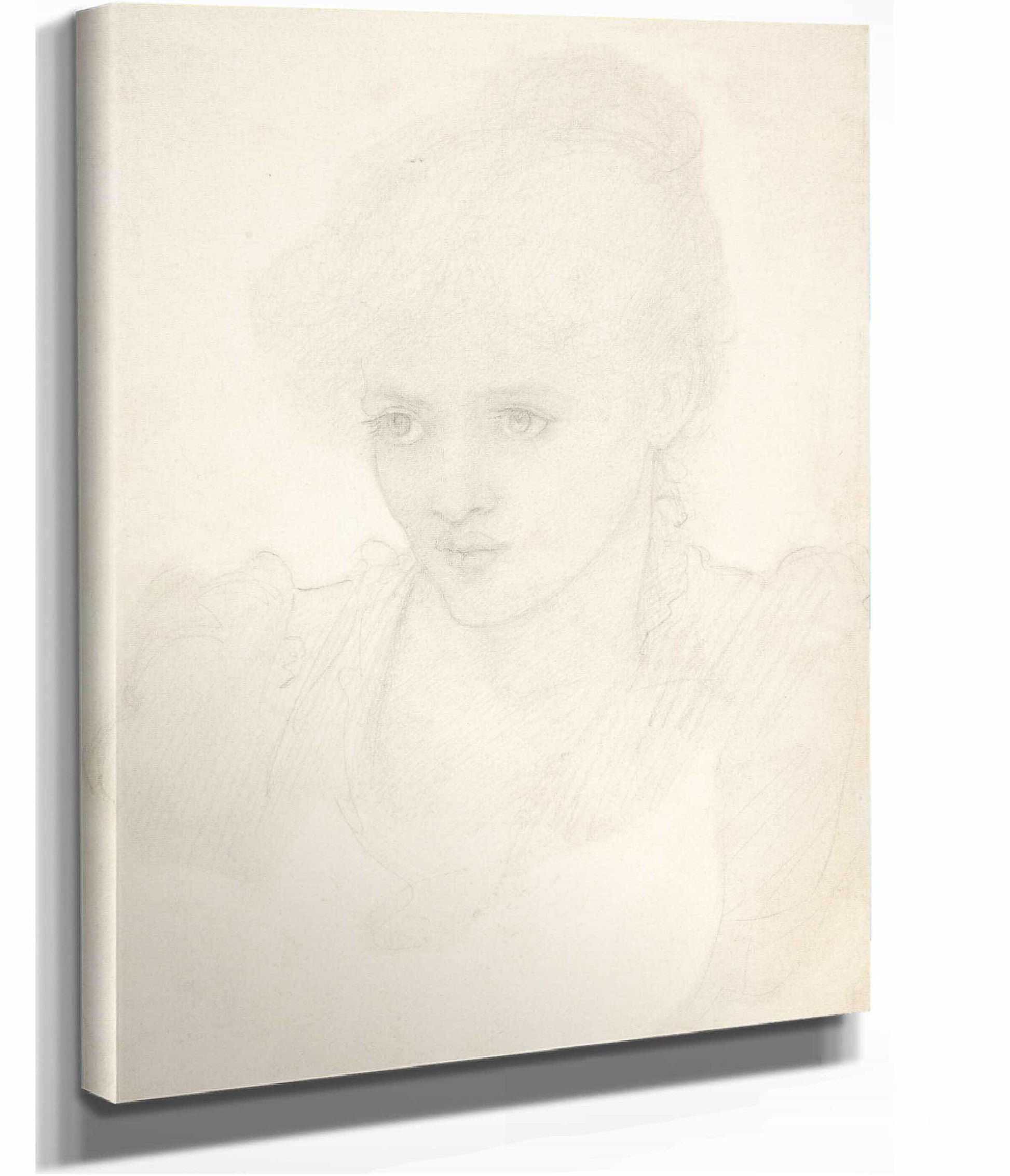 Portrait Of A Young Girl   by Sir Edward Coley Burne Jones