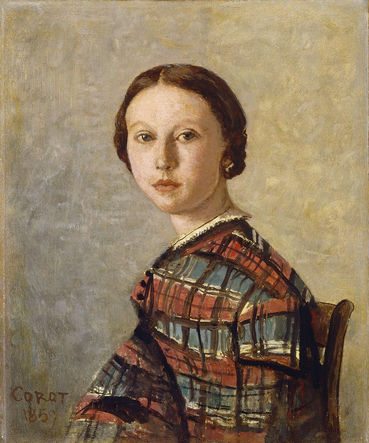 Portrait Of A Young Girl Or by Jean Baptiste Camille Corot