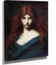 Portrait Of A Young Girl With Red Hair by Jean Jacques Henner